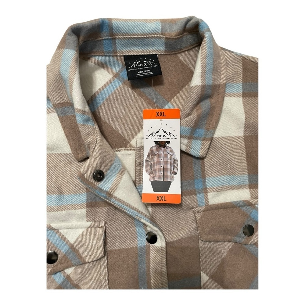 HFX Women's Heavy Flannel Plaid Shirt Jacket Size: XXL - Picture 5 of 14